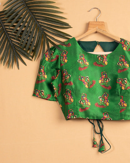 Gamthee Printed Backless  Blouse