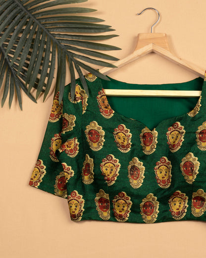 Kalamkrii Printed Silk Blouse