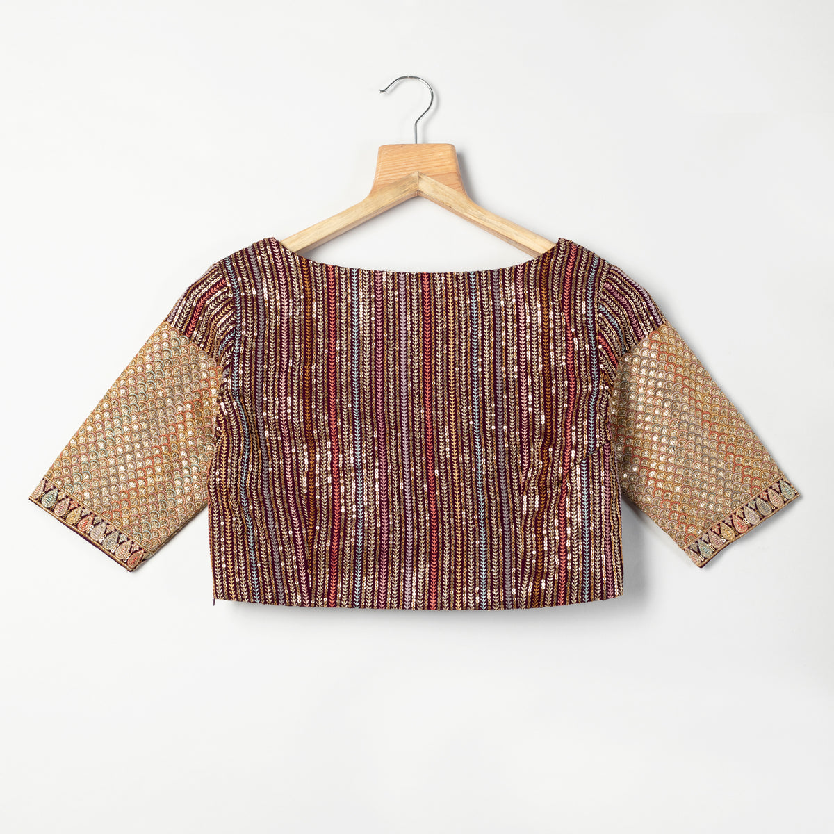 Yellow Zari Sequins Embroidery Blouse