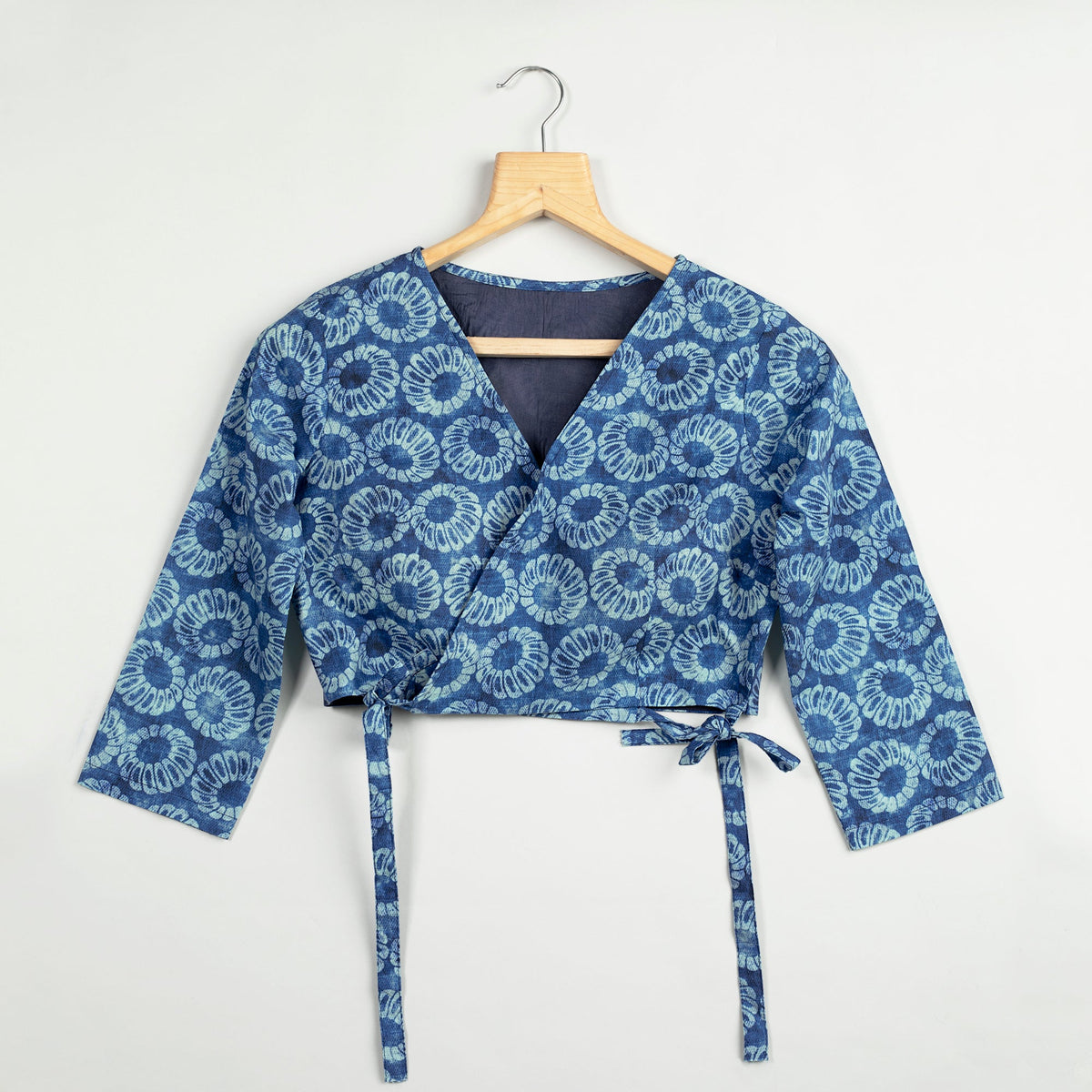 Exclusive V Neck Wrap Blouse