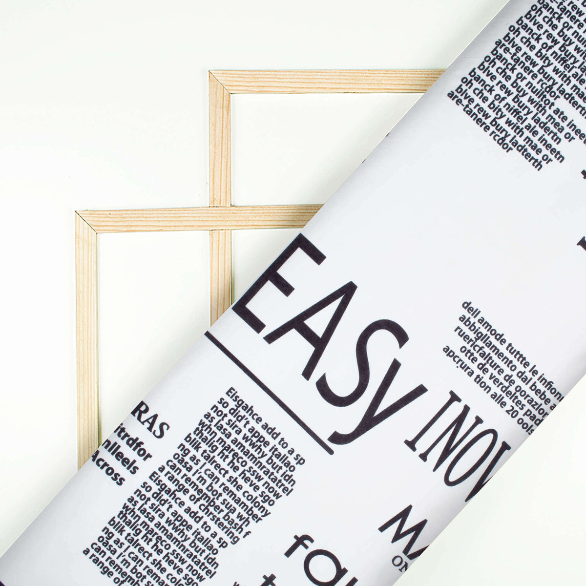 Richa's Choice White And Black Quirky Pattern Digital Print Rayon Fabric - Fabcurate