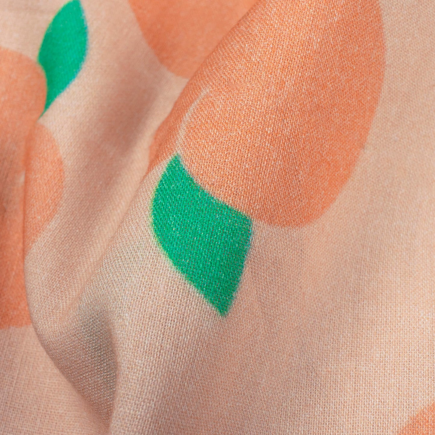 Rinku's Choice Salmon Peach Quirky Pattern Digital Print Cotton Cambric Fabric