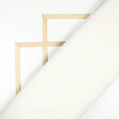 White Plain Dyeable Glazed Cotton Fabric