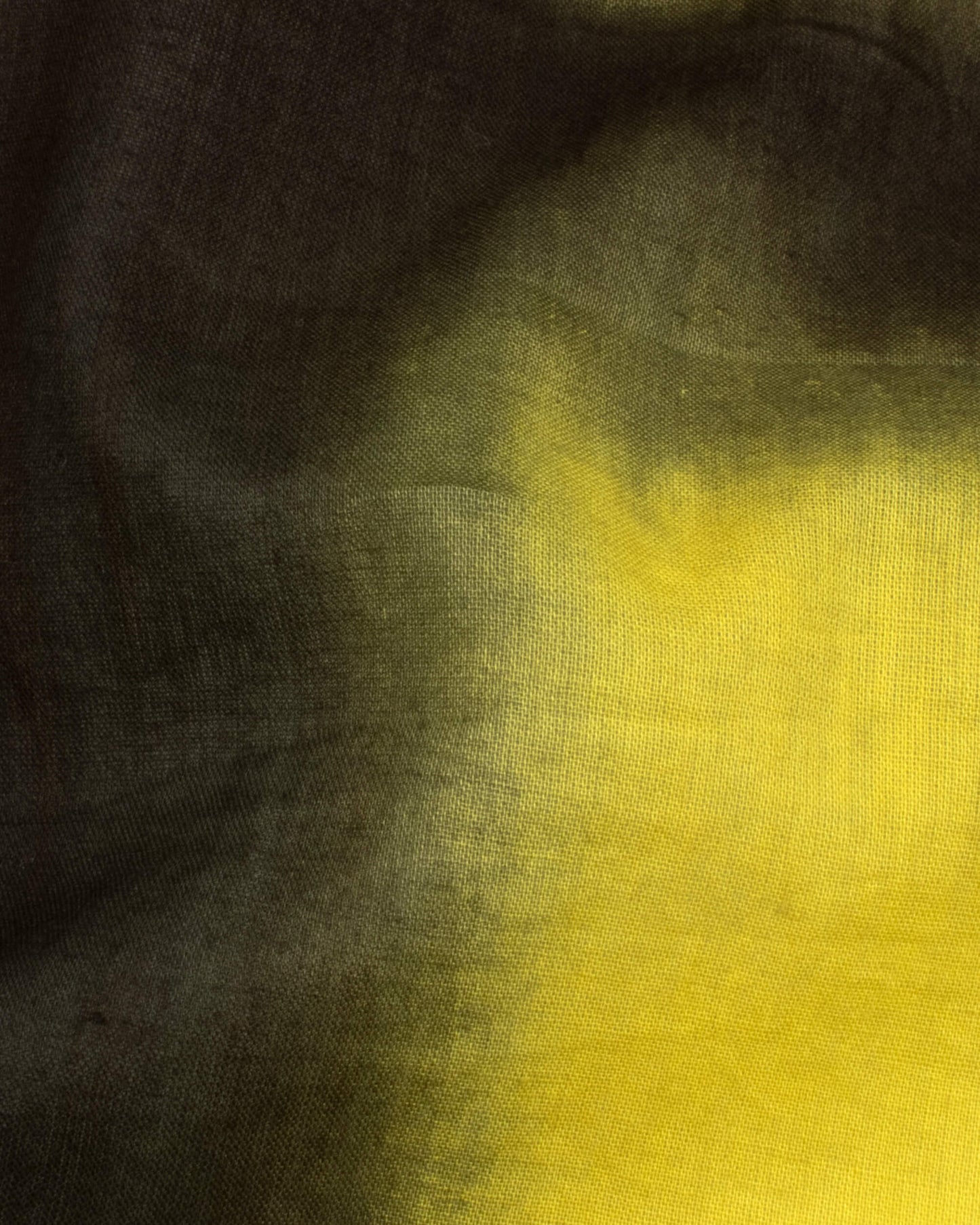 Black And Yellow Shiiborii Hand Tye And Dye Cotton Mulmul Dupatta With Tassels