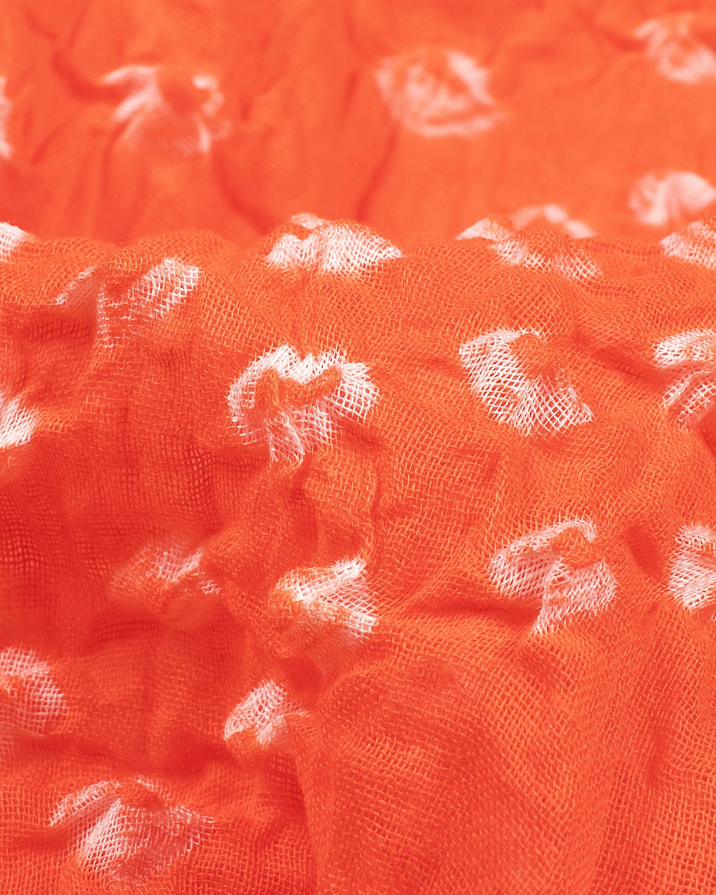 Salmon Orange Kutchhi Bandhani Tie & Dye Cotton Dupatta