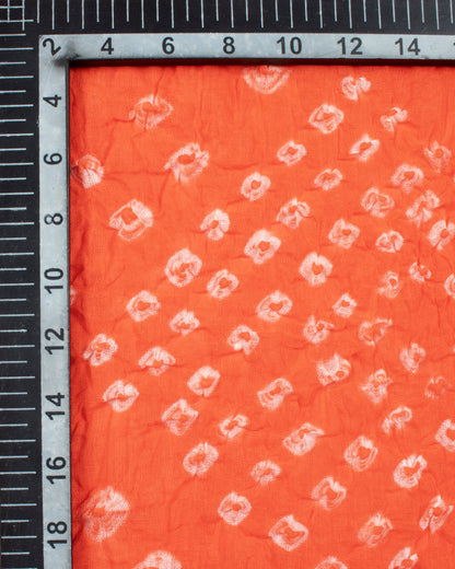 Salmon Orange Kutchhi Bandhani Tie & Dye Cotton Dupatta