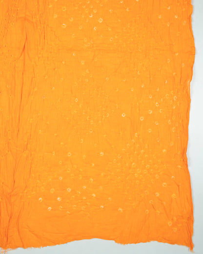 Fire Yellow Kutchhi Bandhani Tie & Dye Cotton Dupatta