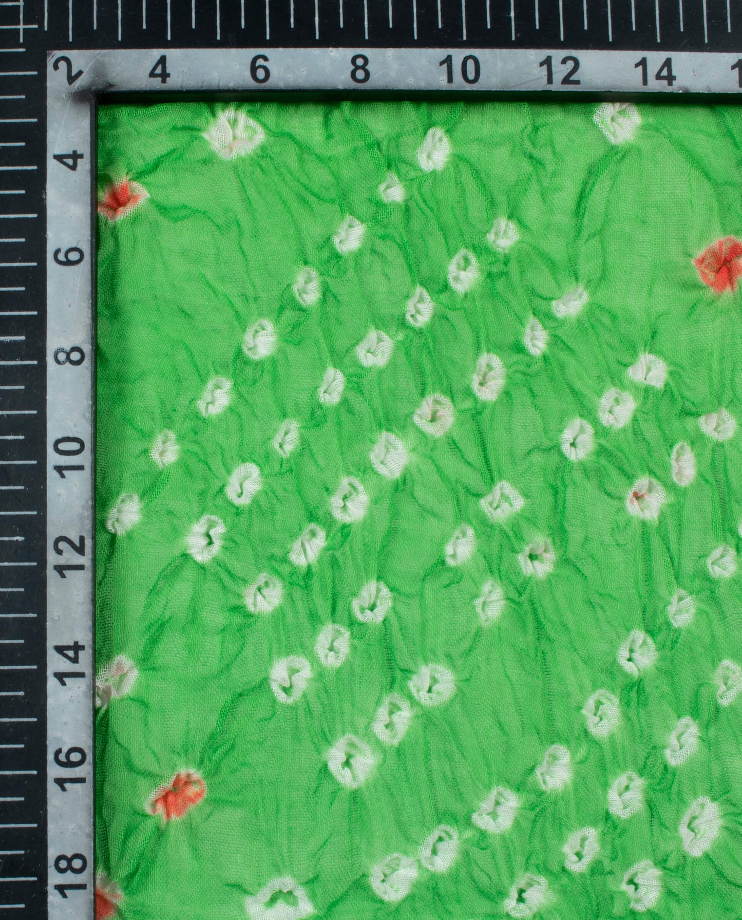 Parrot Green Kutchhi Bandhani Tie & Dye Cotton Dupatta