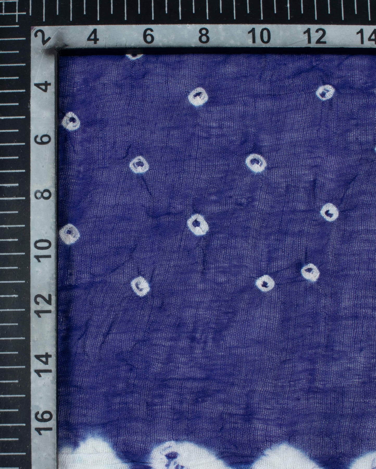 Space Blue Kutchhi Bandhani Tie & Dye Cotton Dupatta