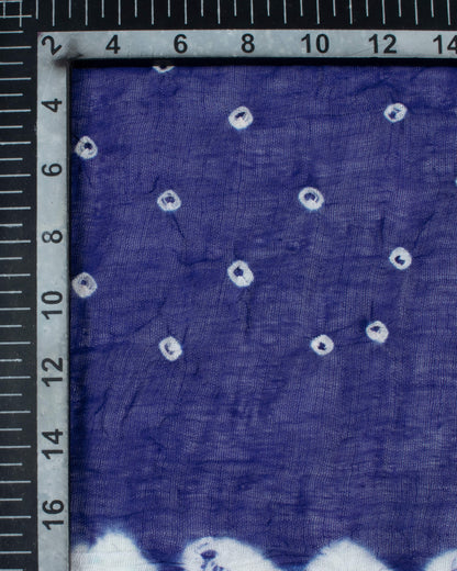 Space Blue Kutchhi Bandhani Tie & Dye Cotton Dupatta