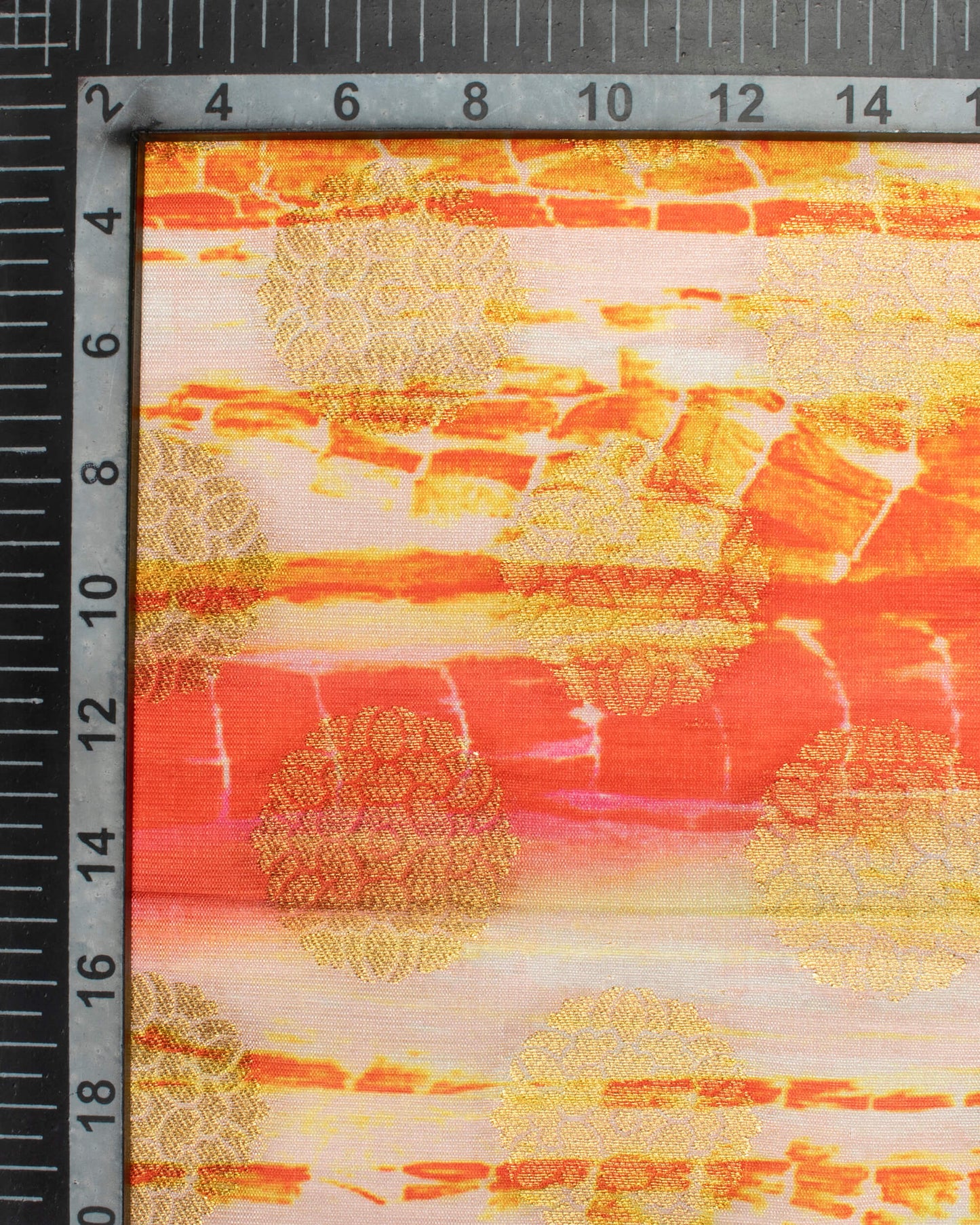 Pale Pink And Red Shibori Pattern Digital Print Zari Jacquard Banarasi Silk Dupatta With Tassels