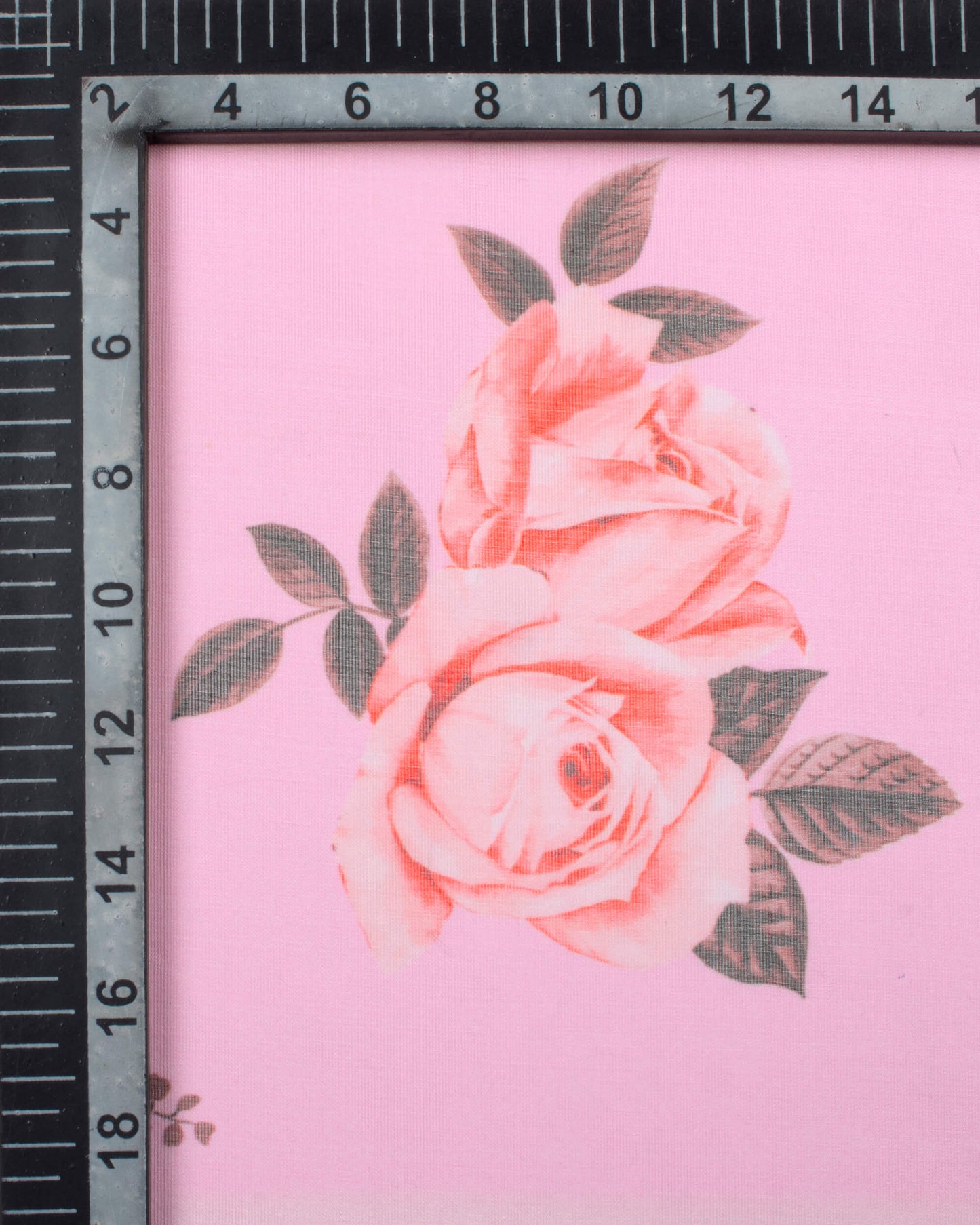 Taffy Pink And Brown Floral Pattern Digital Print Organza Dupatta With Tassels