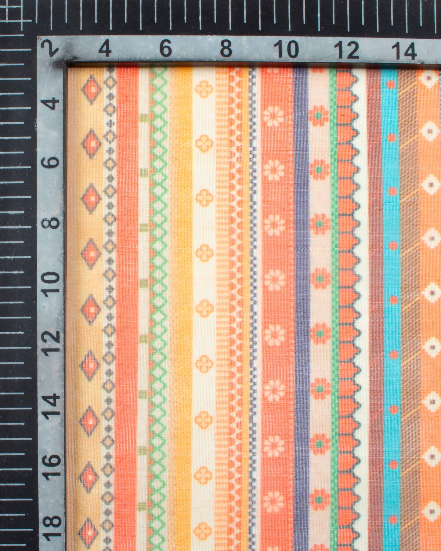 Multi-Color Stripes Pattern Digital Print Organza Dupatta With Tassels