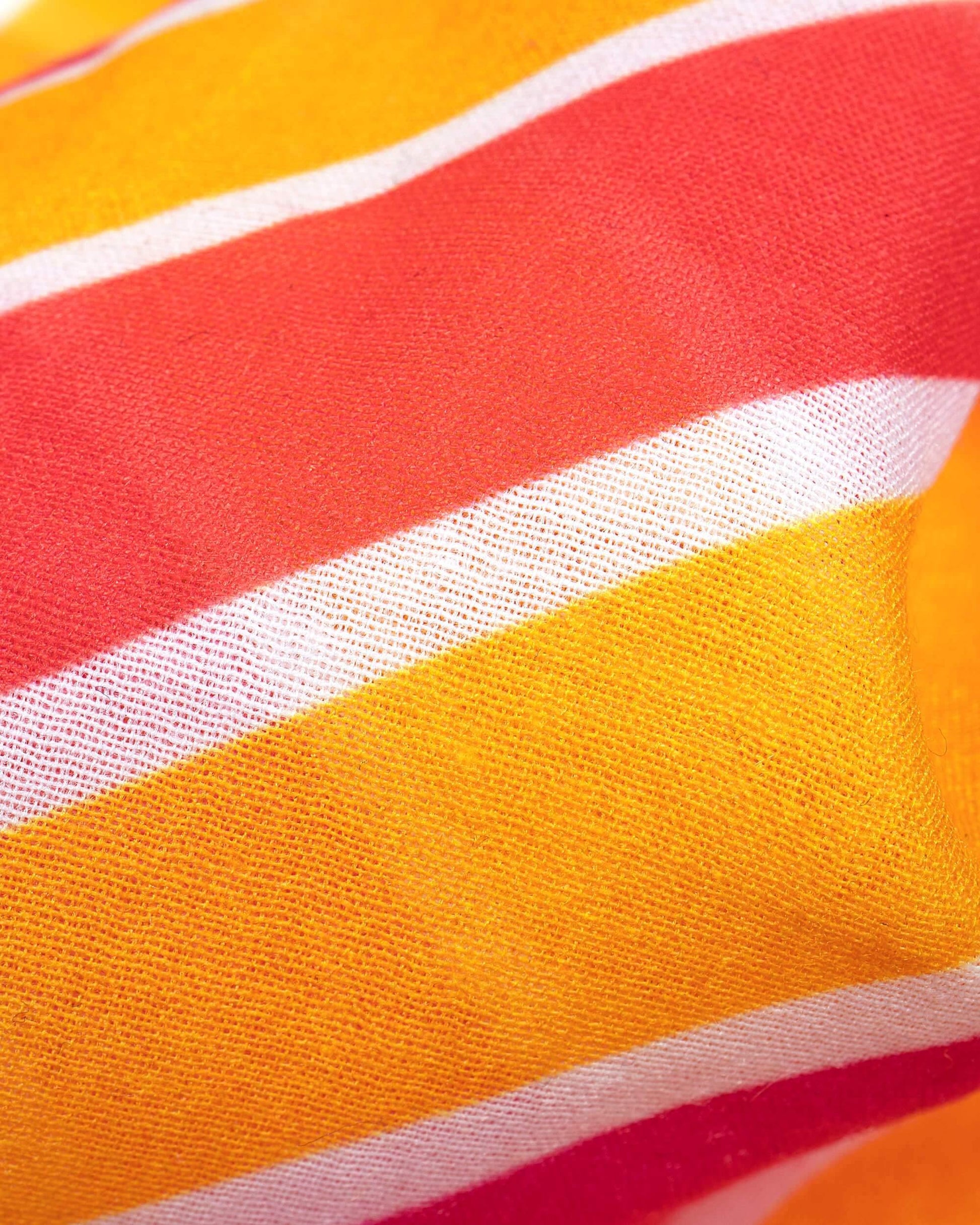 Magenta Pink And Honey Yellow Leheriya Pattern Digital Print Poly Voile Dupatta With Tassels - Fabcurate