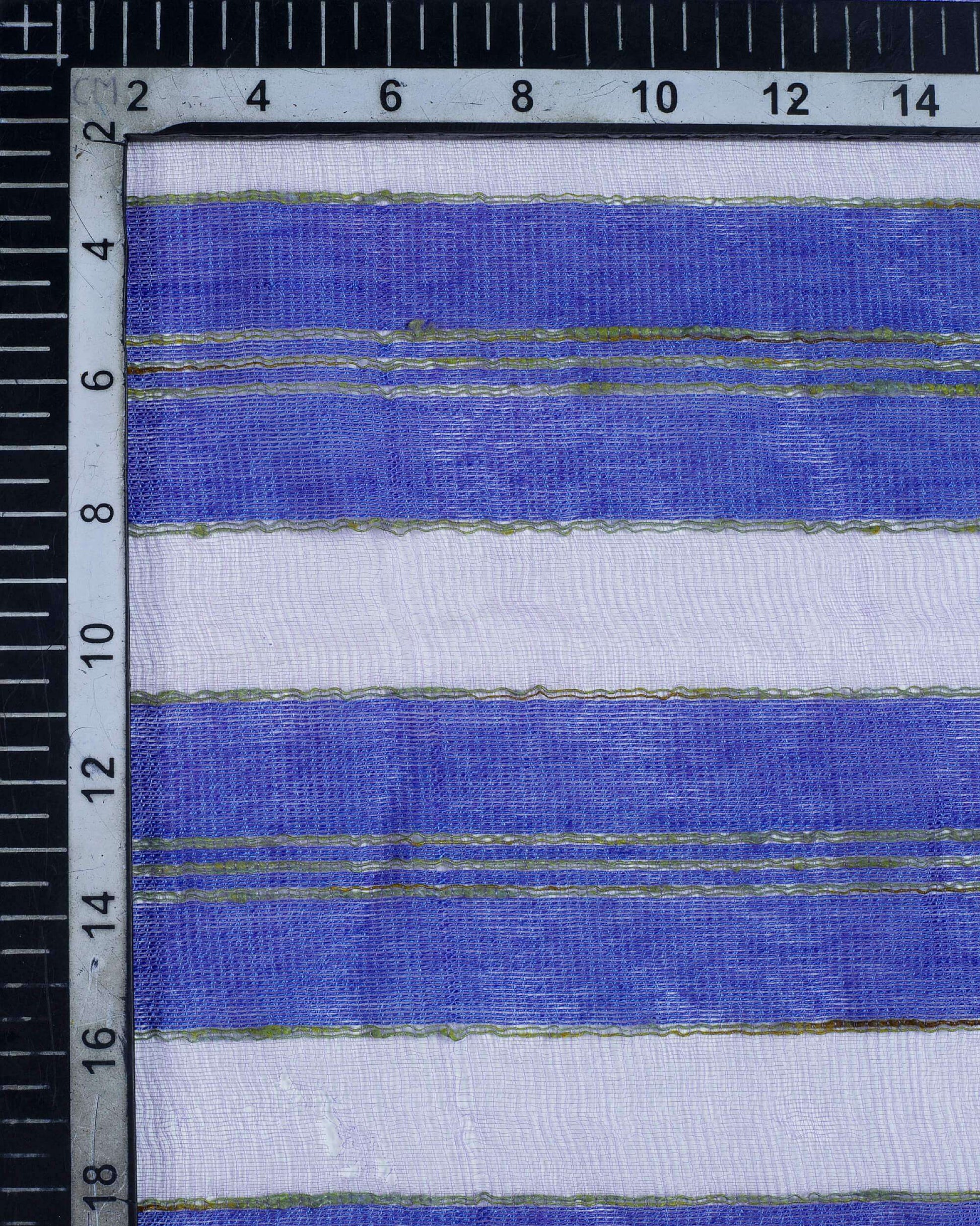 Royal Blue Stripes Pattern Woven Bhagalpuri Viscose Silk Dupatta - Fabcurate