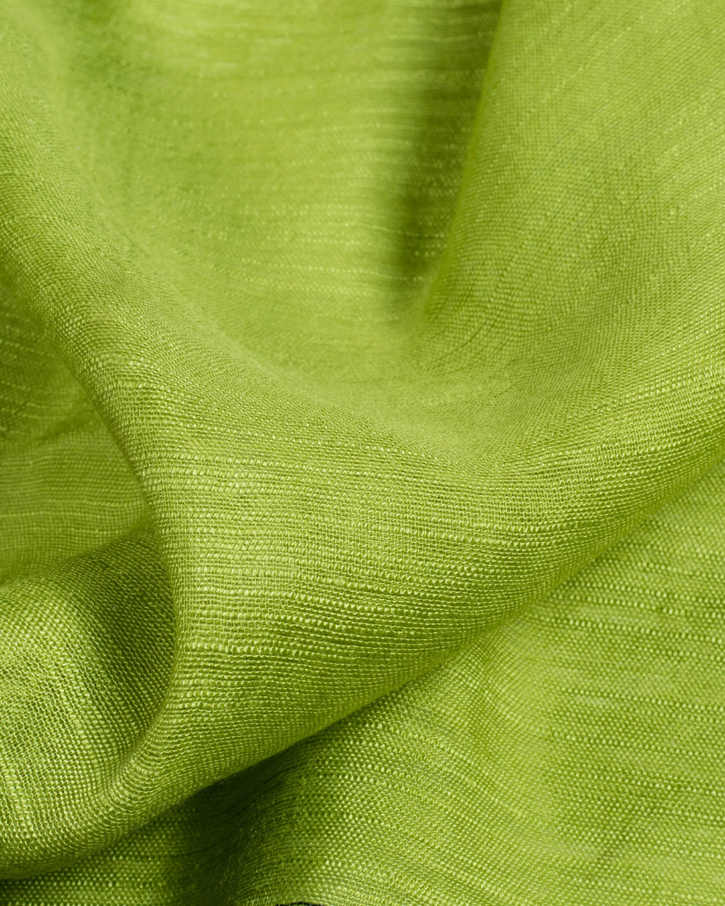 Parrot Green Plain Woven Bhagalpuri Tusser Silk Dupatta With Dobby Border - Fabcurate