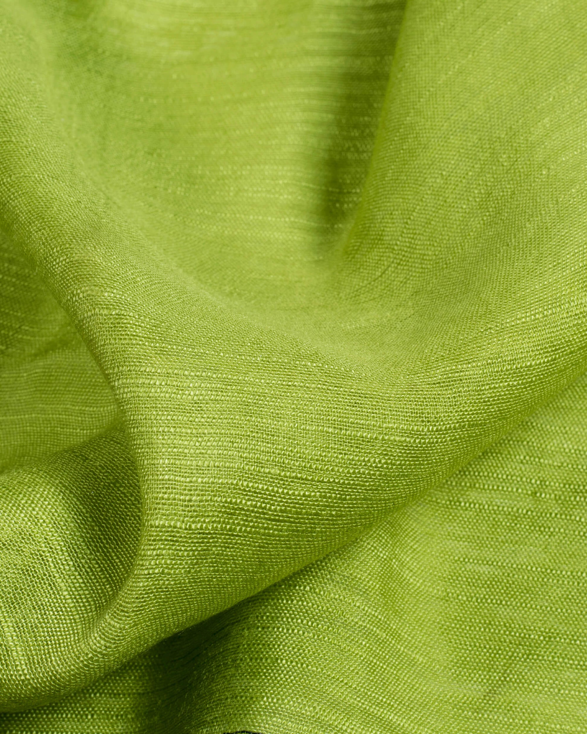 Parrot Green Plain Woven Bhagalpuri Tusser Silk Dupatta With Dobby Border - Fabcurate