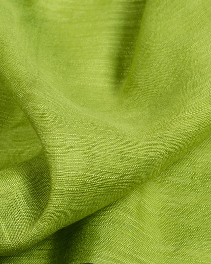 Parrot Green Plain Woven Bhagalpuri Tusser Silk Dupatta With Dobby Border - Fabcurate