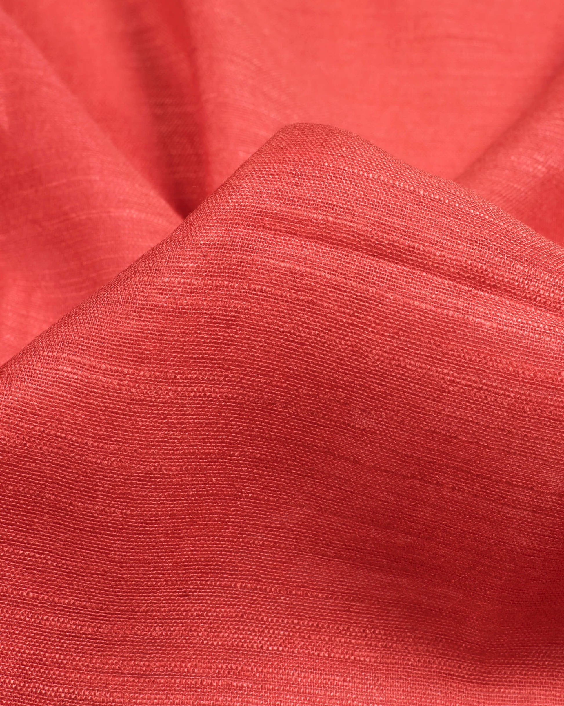 Brick Red Plain Woven Bhagalpuri Tusser Silk Dupatta With Dobby Border - Fabcurate