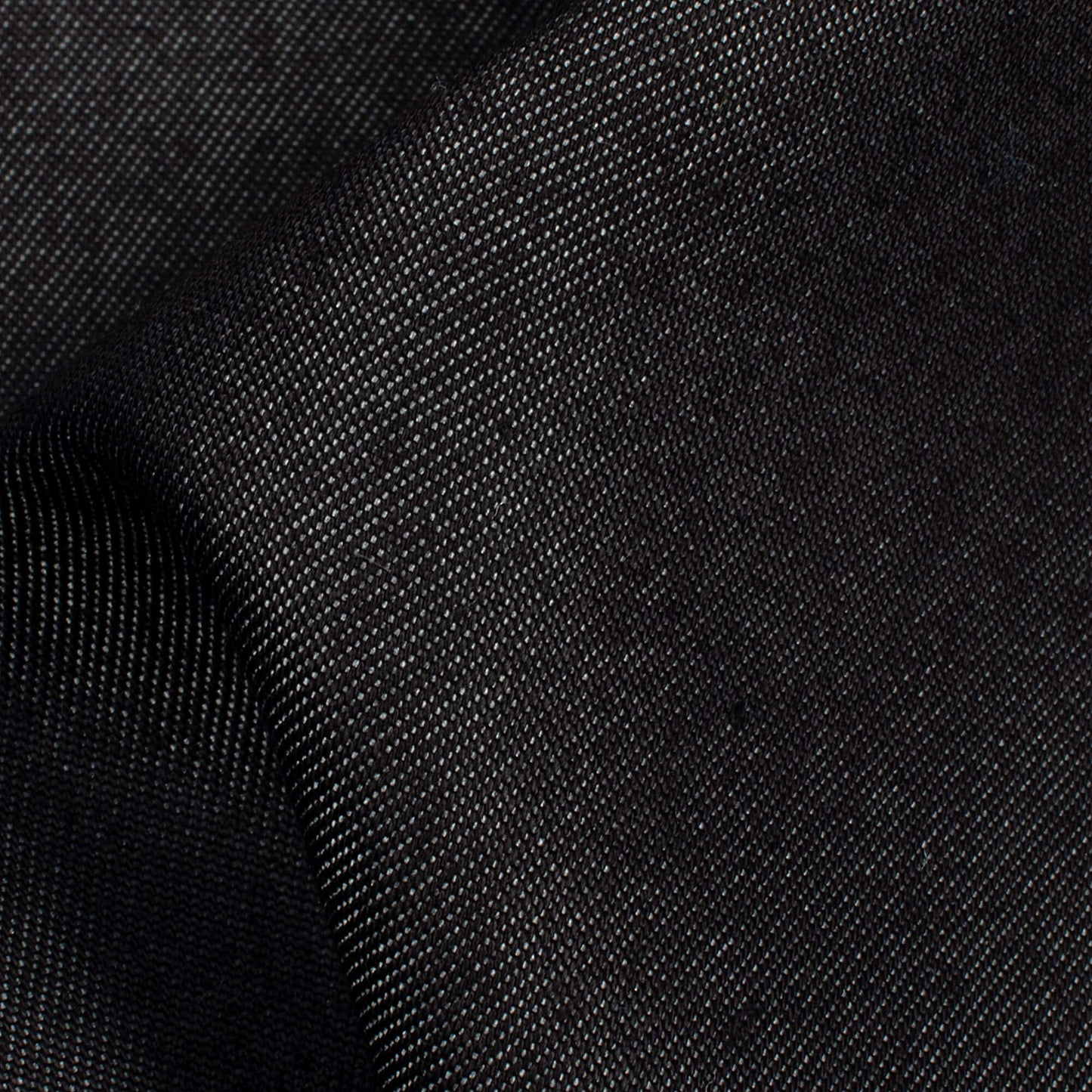 Black Plain Dual Tone Tensile Denim Fabric (Width 58 Inches)