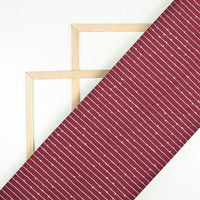 Maroon Plain Sequins Embroidery Butter Crepe Fabric
