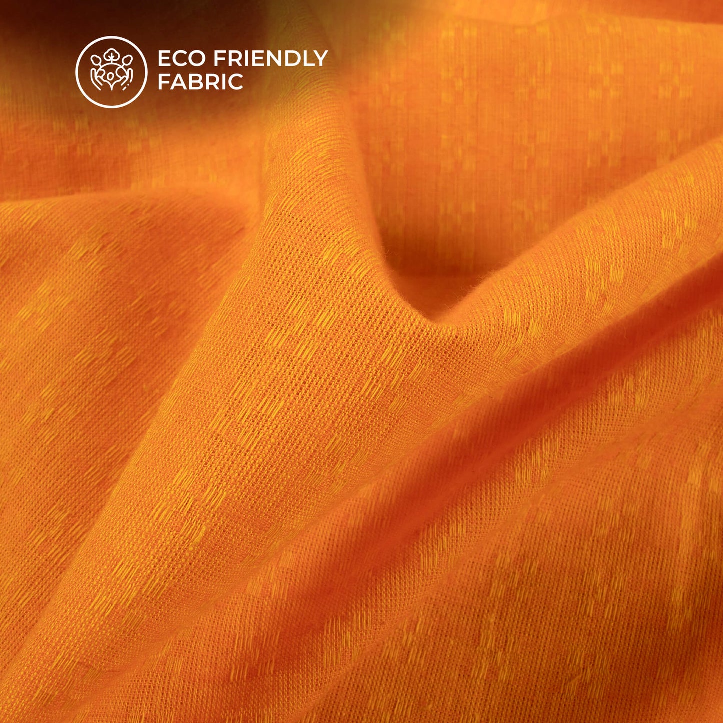Honey Orange Stripes Handloom Cotton Fabric