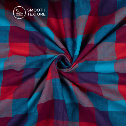 Exclusive Checked Handloom Cotton Fabric