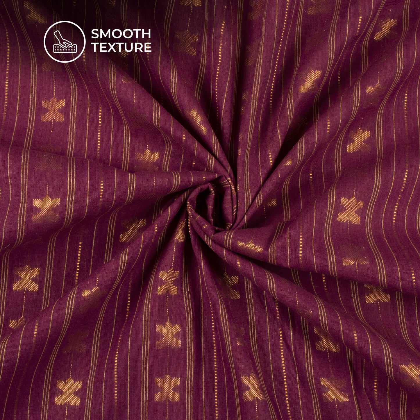 Exclusive Zari Butterfly Dobby Handloom Cotton Fabric
