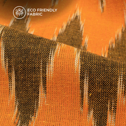 Yellow Pochampally Pre-Washed Ikat Cotton Fabric