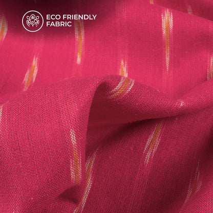 Pink Pre-Washed Pochampally Ikat Cotton Fabric