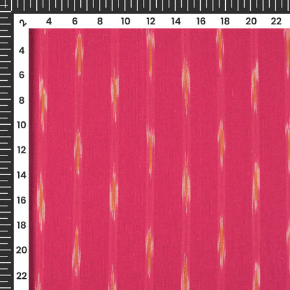 Pink Pre-Washed Pochampally Ikat Cotton Fabric