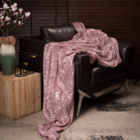 Dusty Pink Premium Sequins Imported Mesh Net Fabric (Width 60 Inches)