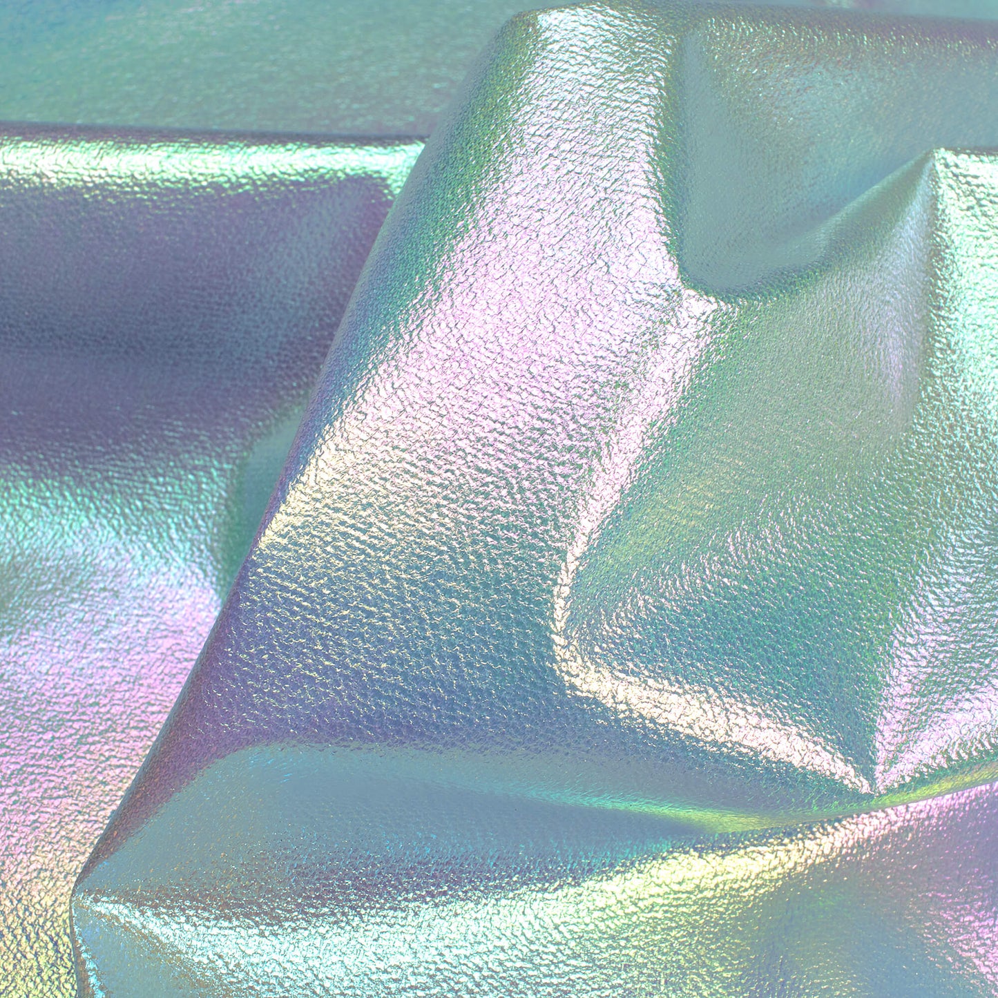 Baby Blue Holographic Dual Tones Galaxy Imported Net Fabric (Width 62 Inches)
