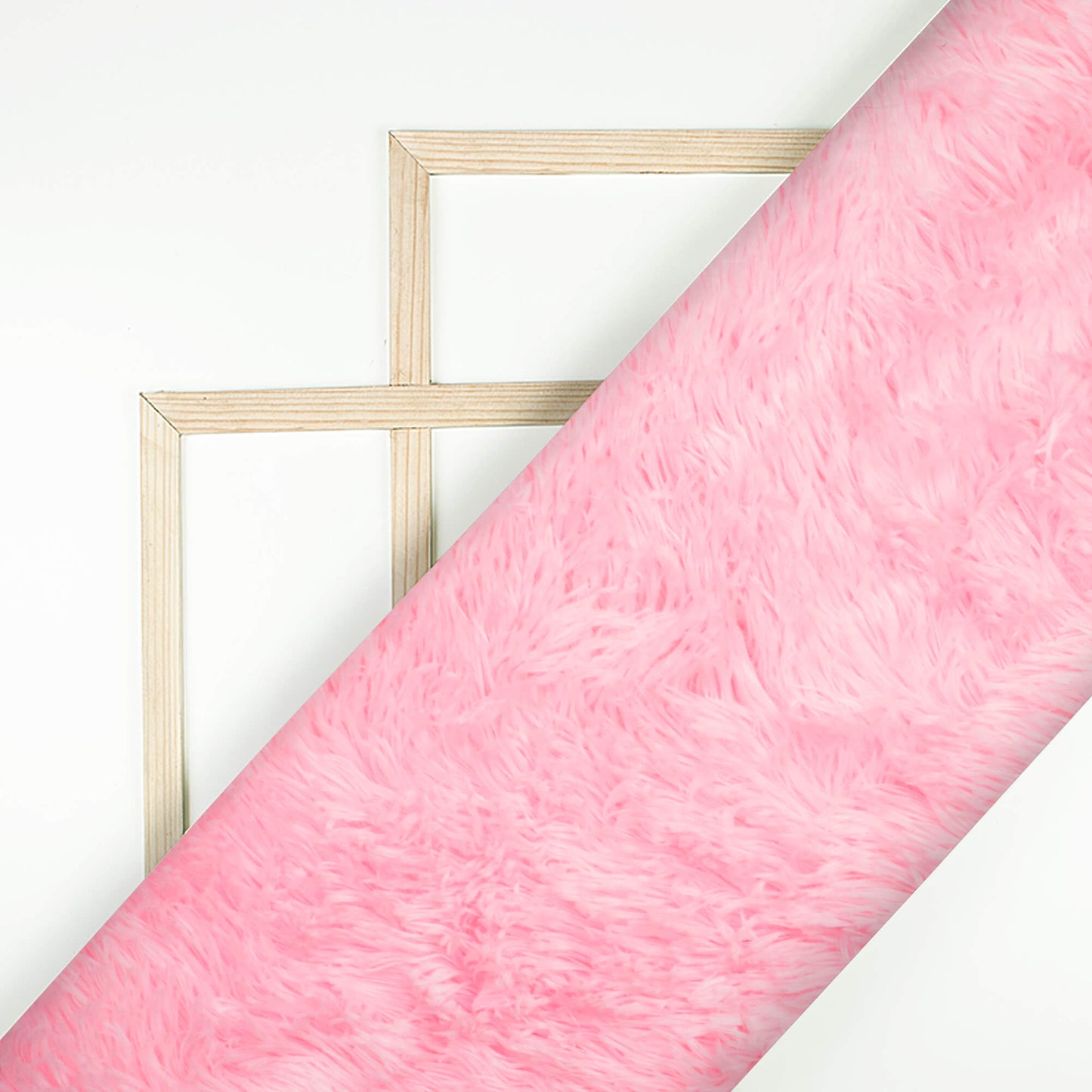 Baby Pink Lion Fur Imported Fur Fabric