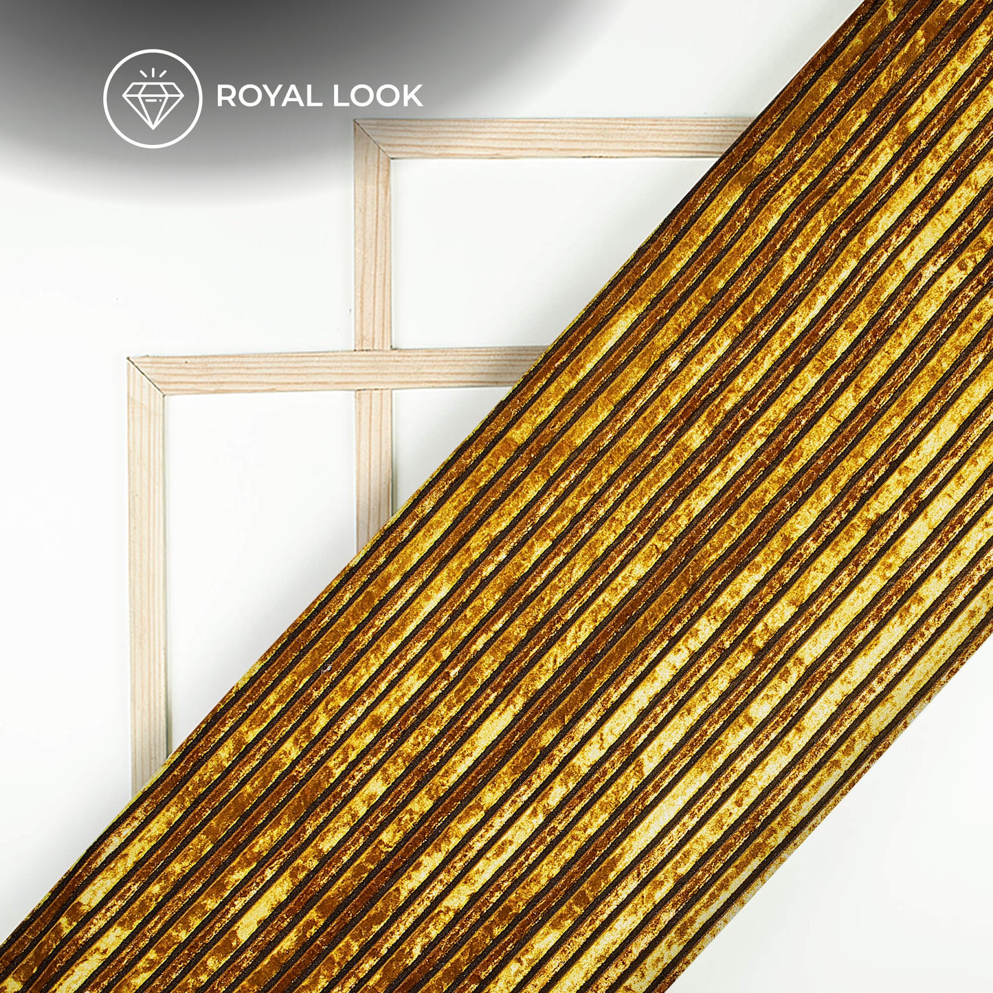 Golden Stripes Luxury Imported Velvet Fabric