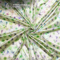 Violet Purple Floral Dual Tones Galaxy Imported Net Fabric