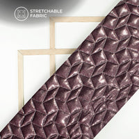 Silver Polka Dots Diamond Shape Foam Stiched On Imported Fabric