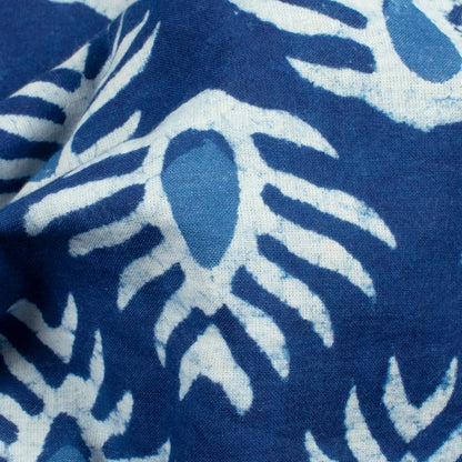 Indigo Booti Pattern Handblock Cotton Fabric