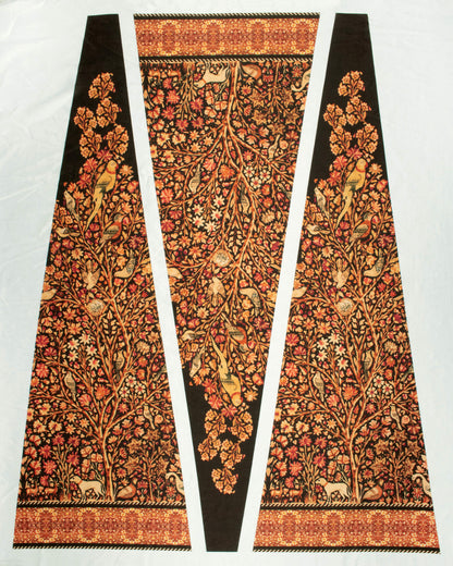 Red Traditional 
Kali Set With Unstitched Blouse