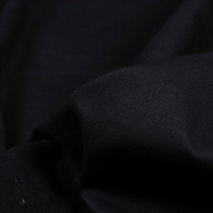 Black Plain Cotton Cambric Fabric - Fabcurate