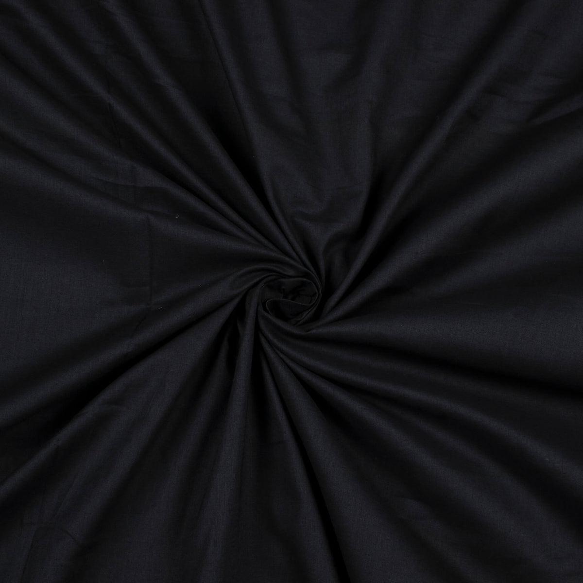 Black Plain Cotton Cambric Fabric - Fabcurate