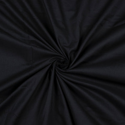 Black Plain Cotton Cambric Fabric - Fabcurate