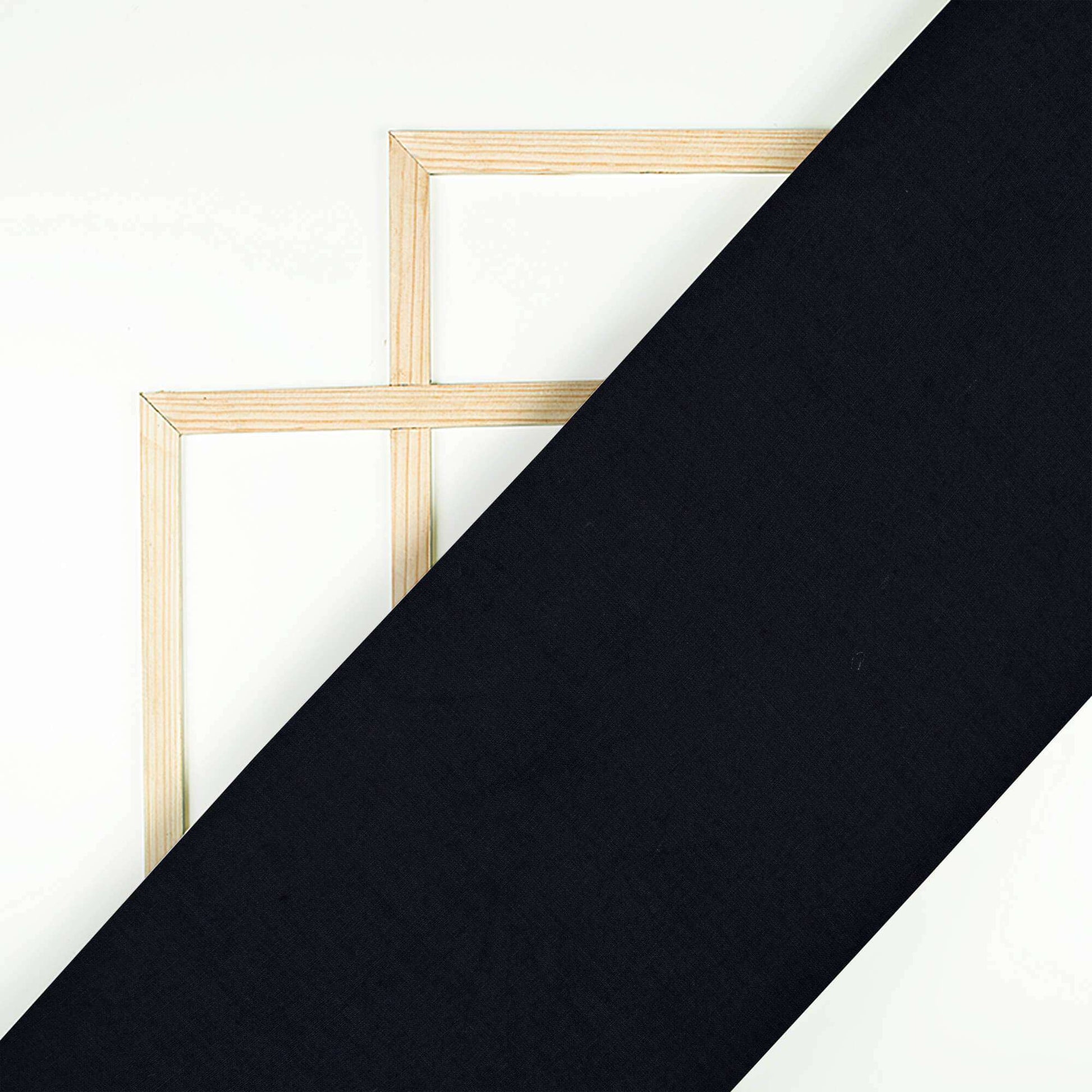 Black Plain Cotton Cambric Fabric - Fabcurate