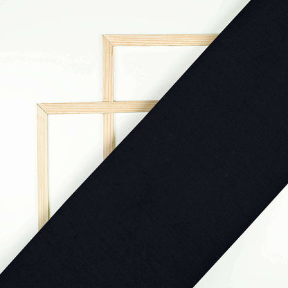 Black Plain Cotton Cambric Fabric - Fabcurate