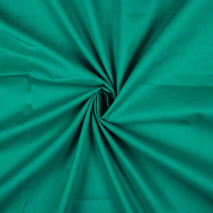 Pine Green Plain Cotton Cambric Fabric - Fabcurate