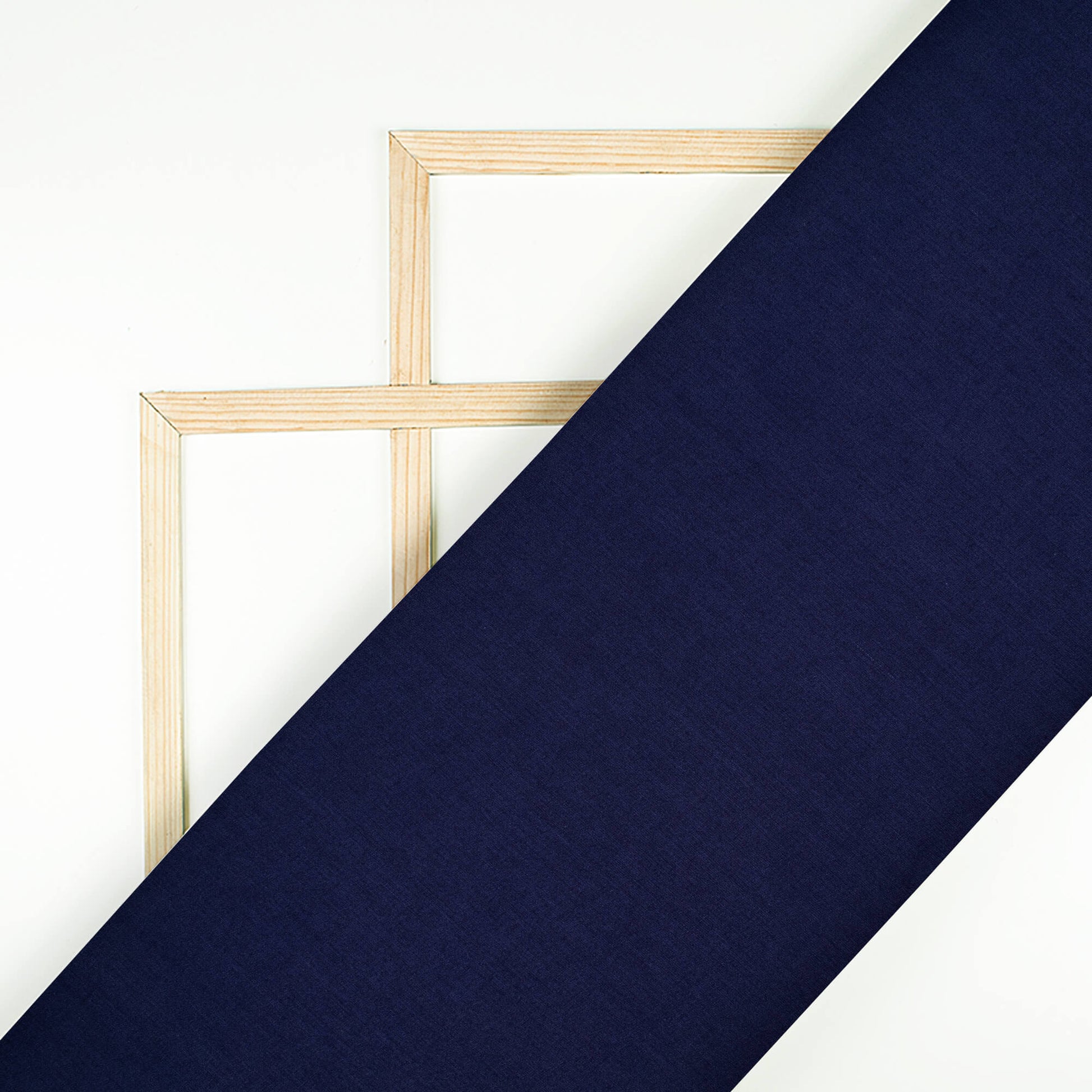 Navy Blue Plain Cotton Cambric Fabric - Fabcurate