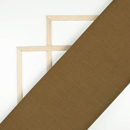 Dark Peanut Brown Plain Cotton Cambric Fabric