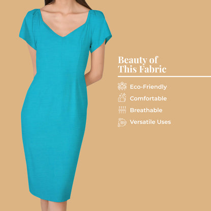 Sky Blue Plain Cotton Cambric Fabric