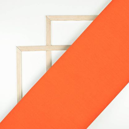 Tiger Orange Plain Cotton Cambric Fabric