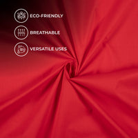 Carmine Red Plain Cotton Cambric Fabric